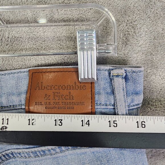 Mens Abercrombie & Fitch Skinny Denim Blue Jeans Cotton Stretch Size 31x32 - Picture 8 of 11
